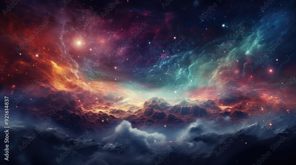 Obraz premium beautiful space, galaxy background