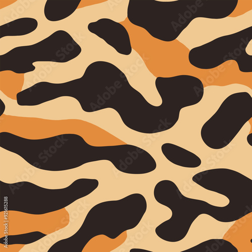 nature inspired tiger print pattern in color of brown and amber