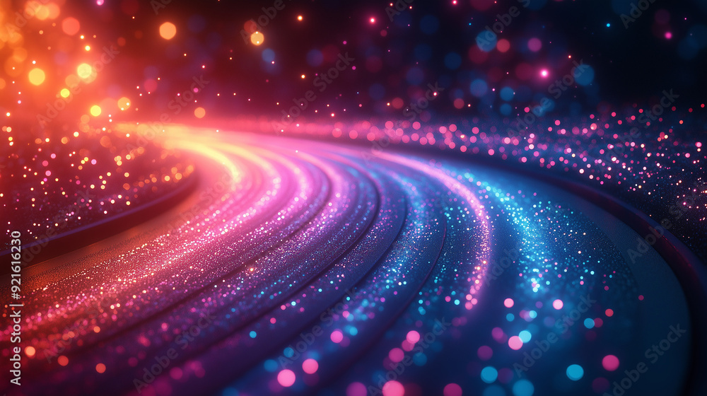 Cosmic Rainbow Road: A vibrant, swirling path of stardust and light against a deep space backdrop. Cosmic Rainbow Road: A vibrant, swirling path of stardust and light against a deep space backdrop.
