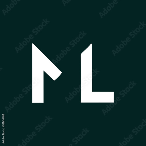 ML logo letter design on luxury background. LM logo monogram initials letter concept. ML icon logo design. LM elegant and Professional letter icon design on black background. M L LM ML