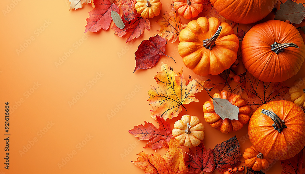 Autumn leaf pumpkin season October nature Halloween orange generated by AI Autumn leaf pumpkin season October nature Halloween orange generated by AI