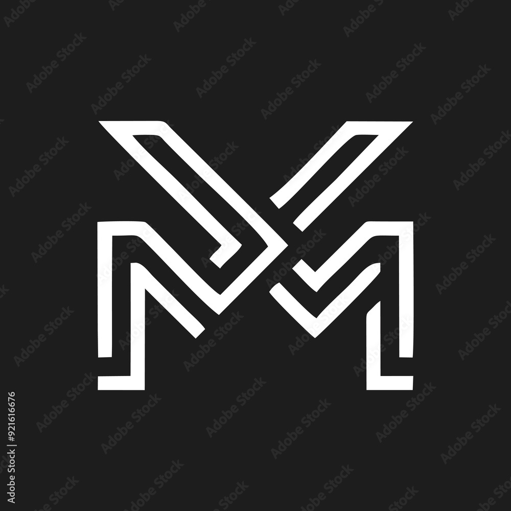 Letter MM Logo Monogram Double M Logo Letter MM Logo Monogram Double M Logo