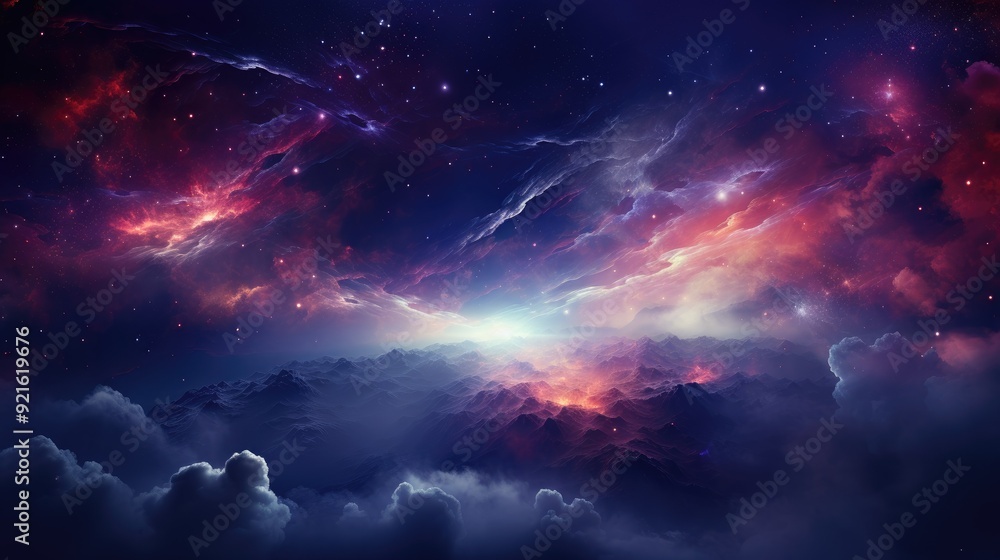 Obraz premium beautiful space, galaxy background