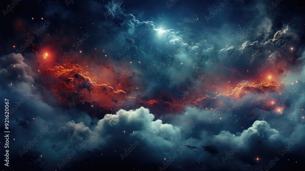 Obraz premium beautiful space, galaxy background