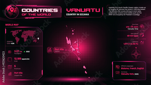 Vanuatu Map Detailed Insights on Geography, Population and Key Facts-Vector Design
