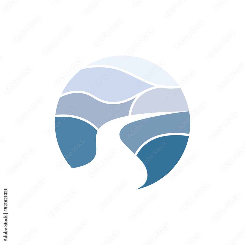 river logo design template concept vector river logo design template concept vector