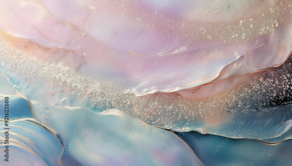Fototapeta premium Pastelowa tekstura, mieszanie kolorów fala, tapeta generative ai 