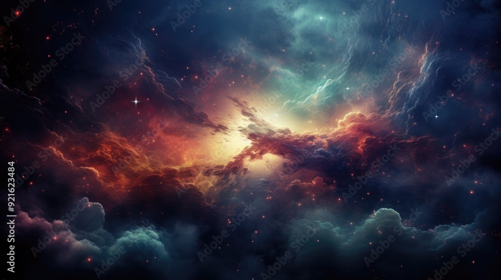 Obraz premium beautiful space, galaxy background