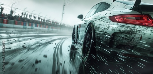 car driving in high speed motion