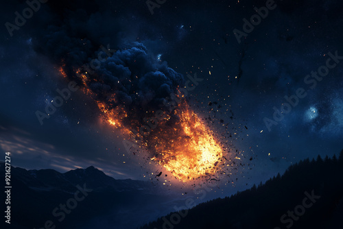 Late Night Cosmic Show: Space Debris Burning Up in the Sky