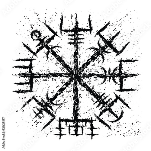Vegvisir true ink blots brushes runes