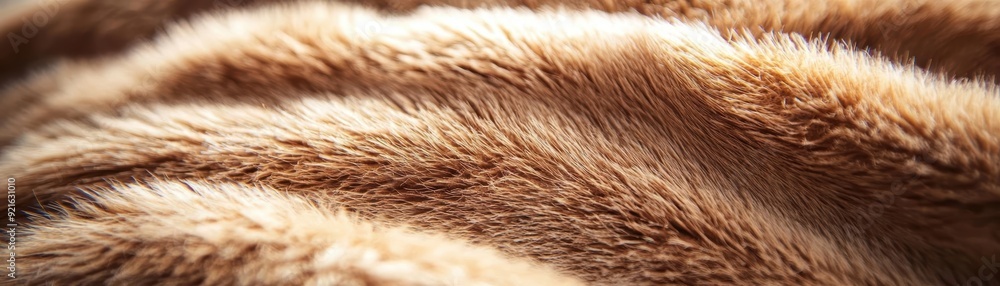 Fototapeta premium Close-up texture of soft brown fur