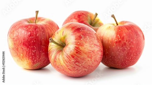 Honey crisp apple - Malus pumila - is an apple cultivar and its sweetness, firmness, and tartness make it an ideal apple for eating raw. isolated on white background