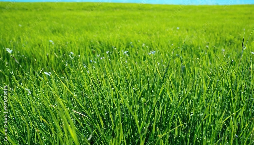 Obraz premium Green grass field under blue sky and white clouds during daytime 18