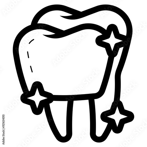 glowing dental veneer icon