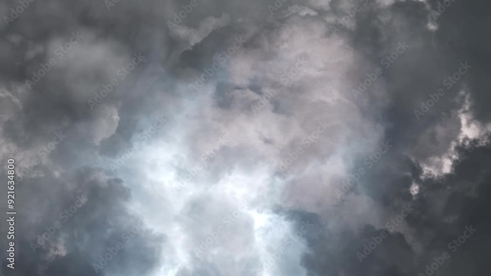 Heavy thunderstorm in dark sky with black clouds Heavy thunderstorm in dark sky with black clouds