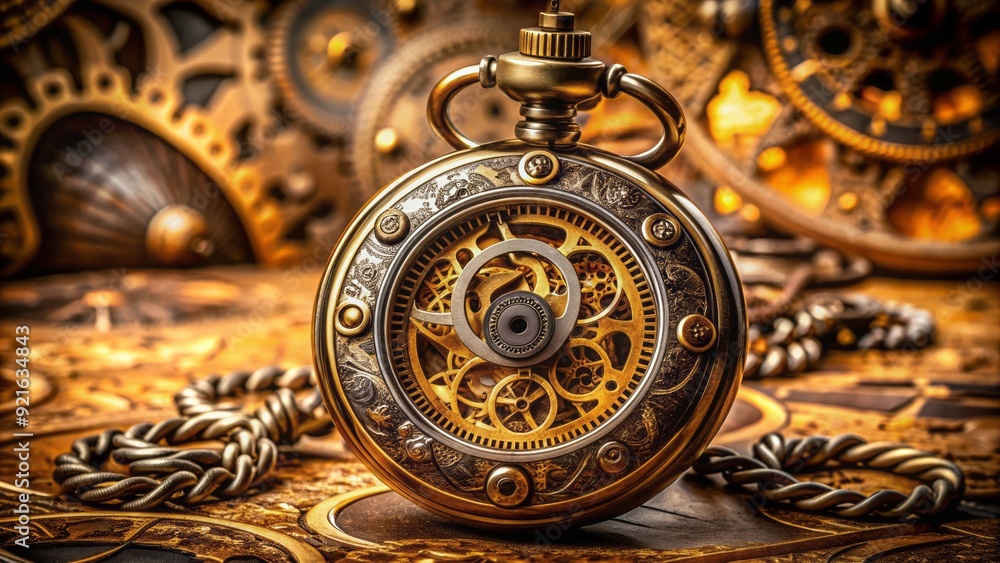An old-fashioned pocket watch with intricate engravings on its cover, surrounded by gears and mechanical parts, symbolizing the precise measurement of time. An old-fashioned pocket watch with intricate engravings on its cover, surrounded by gears and mechanical parts, symbolizing the precise measurement of time.
