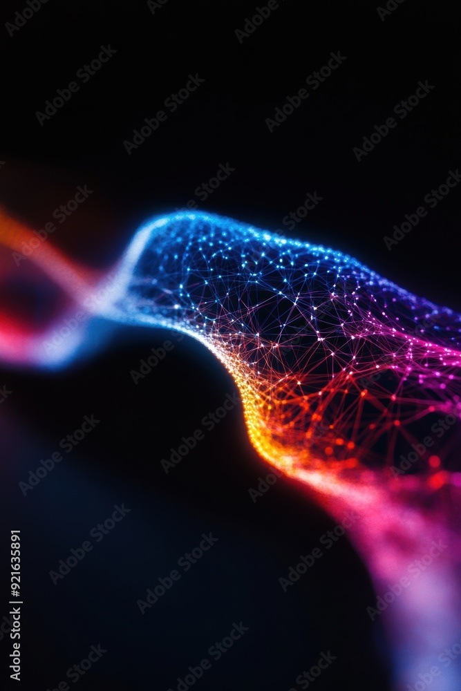 A curved graph features a flowing network of lines, with axis gradients seamlessly blending into the background. A curved graph features a flowing network of lines, with axis gradients seamlessly blending into the background.