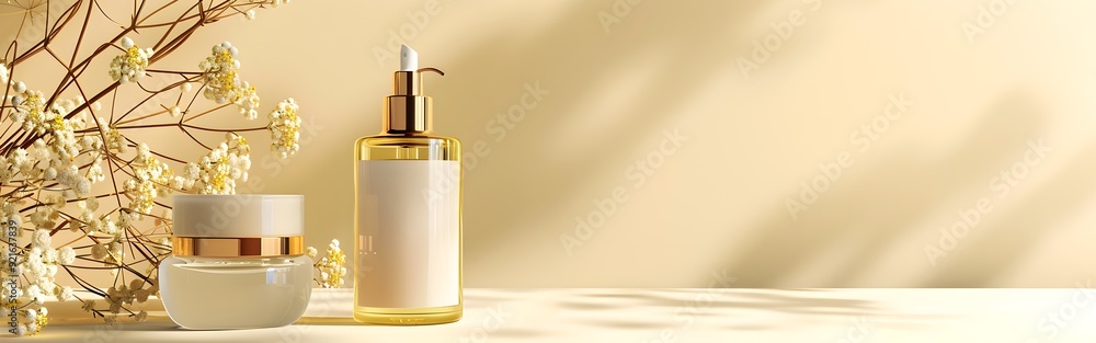 Yellow cosmetic perfume for beauty brand Yellow cosmetic perfume for beauty brand