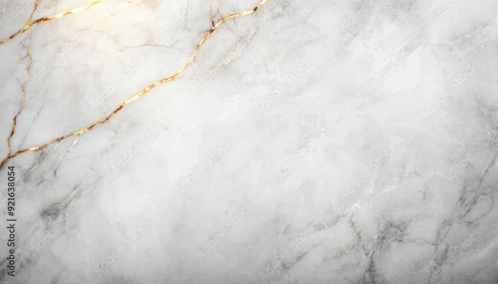 Naklejka premium White marble texture with gold veins, elegant background.