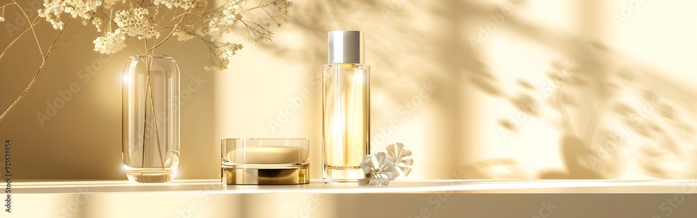 Yellow cosmetic perfume for beauty brand Yellow cosmetic perfume for beauty brand