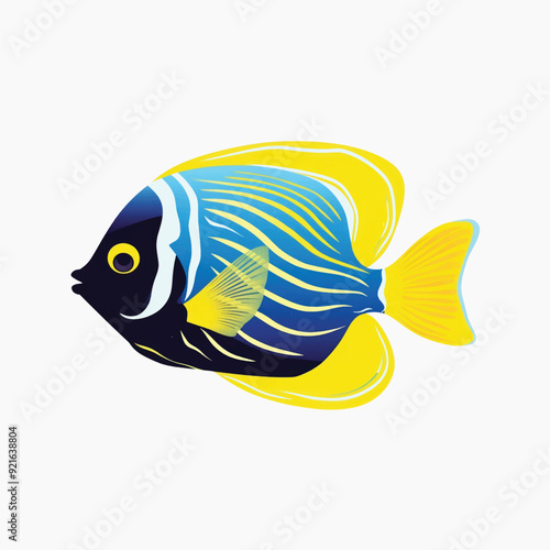 Colorful tropical fish illustration