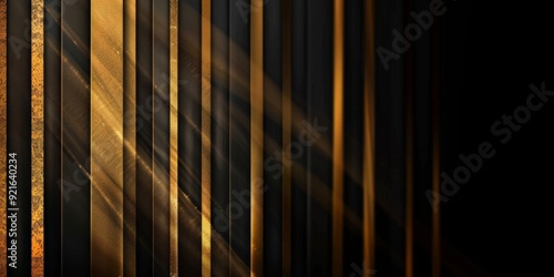 Wallpaper Mural Abstract black and gold geometric background with straight stripes. Torontodigital.ca