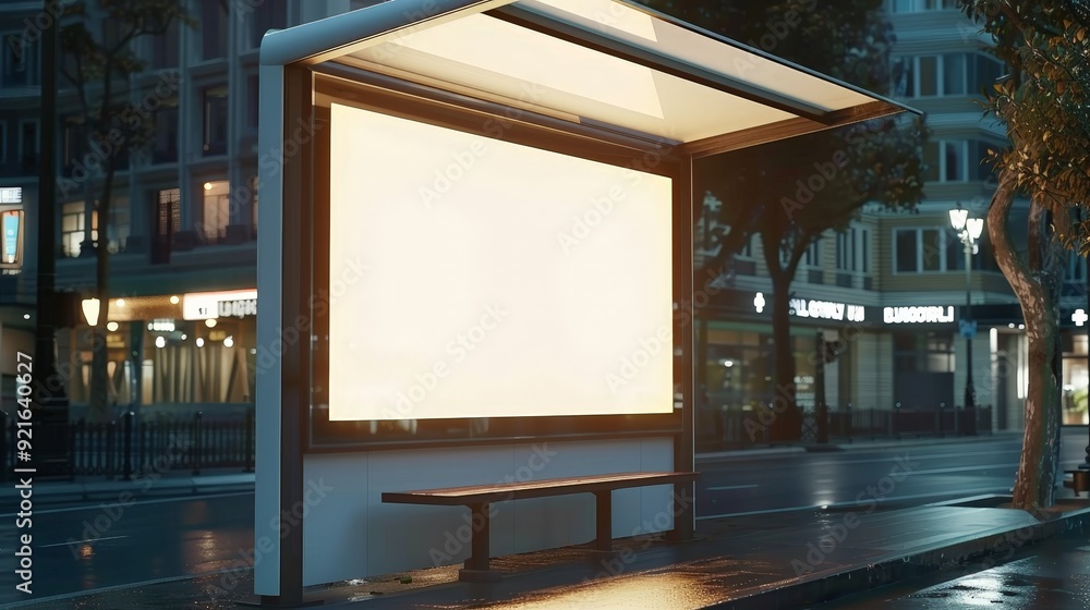 A blank billboard advertising space awaits in a bustling city park. A blank billboard advertising space awaits in a bustling city park.