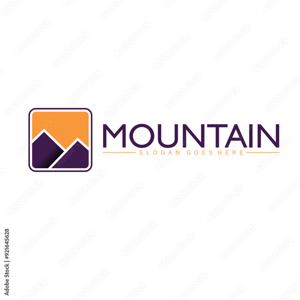 Abstract Mountain Logo Geometric Shape Initial Letter M isolated on White Background Abstract Mountain Logo Geometric Shape Initial Letter M isolated on White Background