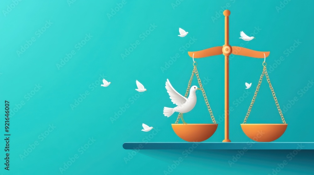 Peace Dove on a Scale. Peace Dove on a Scale.