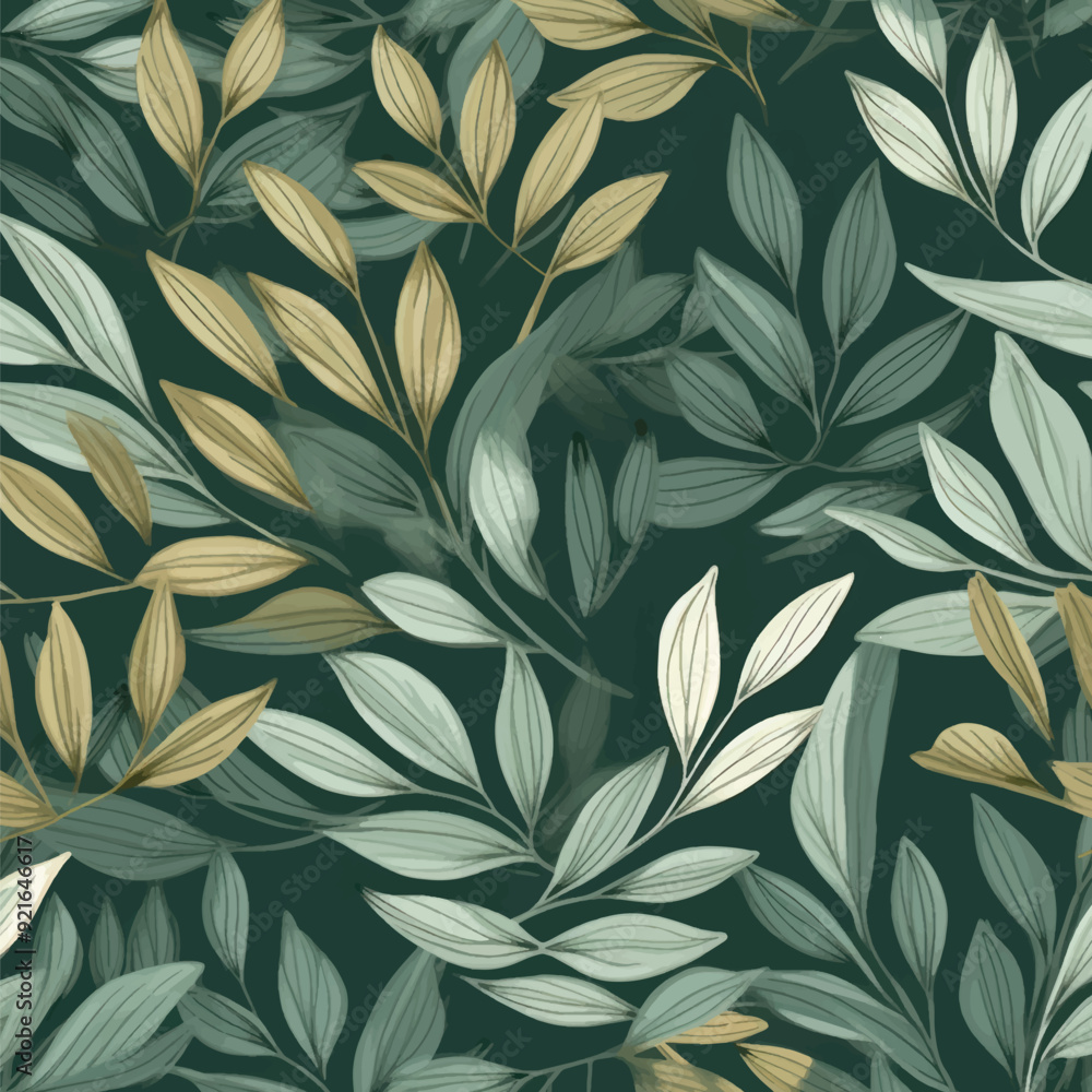 Elegant botanical leaf pattern Elegant botanical leaf pattern