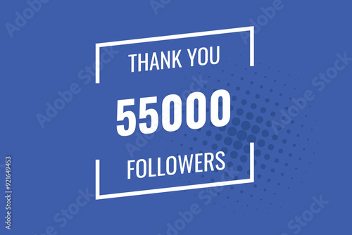 50000 OR 50k followers celebration. Thank you 50000 followers congratulation template banner. banner for social 50k friends and followers. celebrate subscribers and followers.
