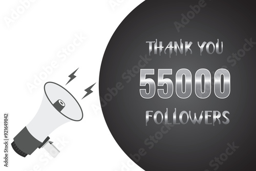 50000 OR 50k followers celebration. Thank you 50000 followers congratulation template banner. banner for social 50k friends and followers. celebrate subscribers and followers.
