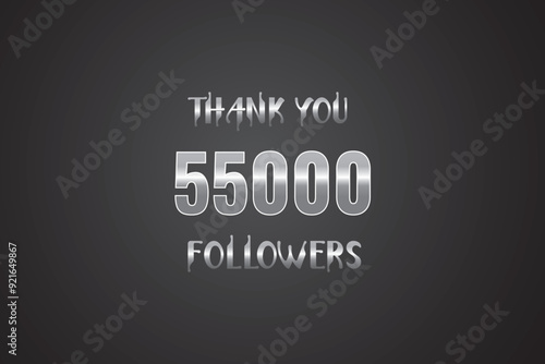 50000 OR 50k followers celebration. Thank you 50000 followers congratulation template banner. banner for social 50k friends and followers. celebrate subscribers and followers.
