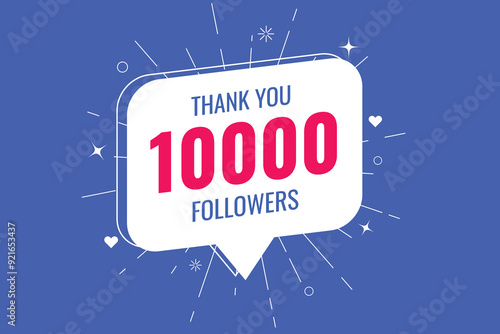10000 OR 10k followers celebration. Thank you 10000 followers congratulation template banner. banner for social 10k friends and followers. celebrate subscribers and followers.

