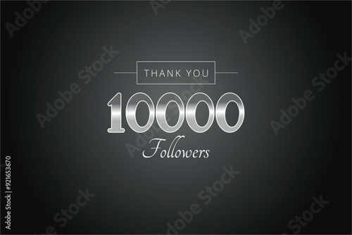 10000 OR 10k followers celebration. Thank you 10000 followers congratulation template banner. banner for social 10k friends and followers. celebrate subscribers and followers.
