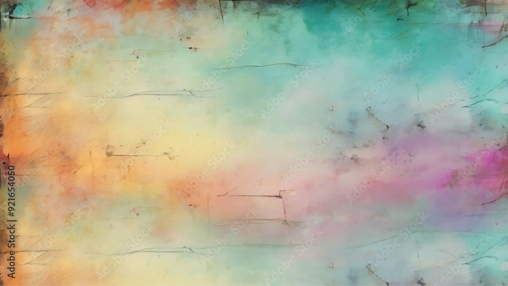 Fototapeta premium Abstract colorful oil painting on canvas texture vector. Backdrop brush stroke abstract effect.