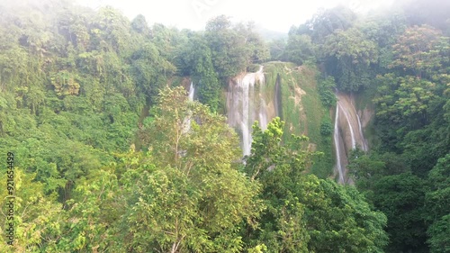 Beautiful nature landscape at Cikaso Waterfall. Sukabumi, West Java. Indonesia. photo