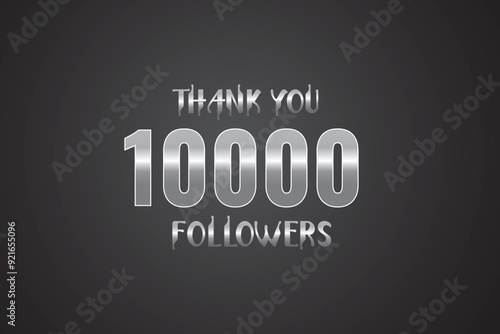 10000 OR 10k followers celebration. Thank you 10000 followers congratulation template banner. banner for social 10k friends and followers. celebrate subscribers and followers.
