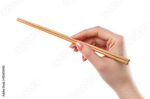 chopsticks in hand isolated on a transparent cut-out background, chopsticks PNG, Chinese food