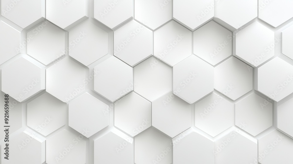 Geometric 3D hexagon pattern, soft monochrome tones, embossed design, nuanced shadows, sleek and sophisticated Geometric 3D hexagon pattern, soft monochrome tones, embossed design, nuanced shadows, sleek and sophisticated