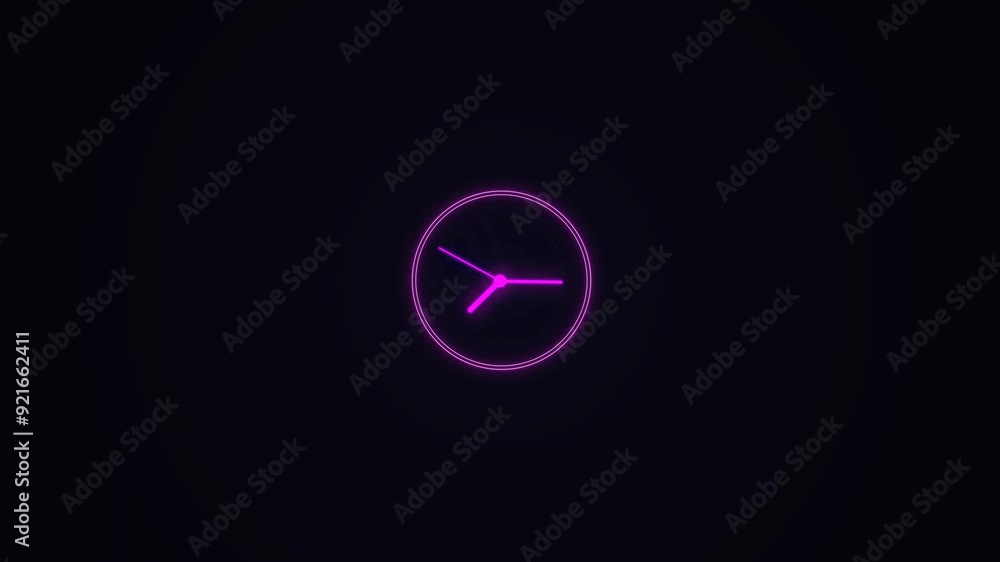 Animated clock with moving arrow and Clock Passing 12 Hours Animated clock with moving arrow and Clock Passing 12 Hours