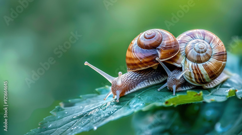 Two Snails on a Leaf