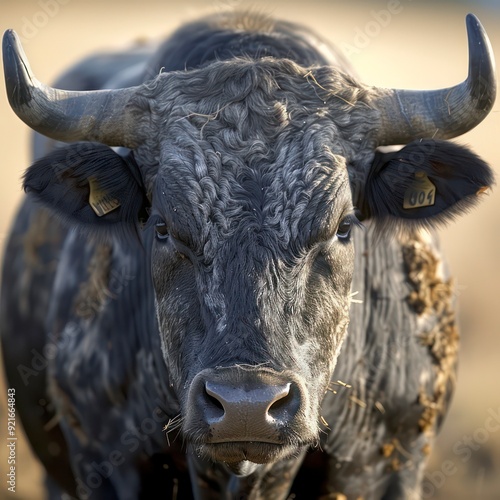 medium shot of a bull, unamused --style raw --stylize 250 --v 6 Job ID: ef519112-e8bf-41b0-8699-b8b37e96c4eb photo