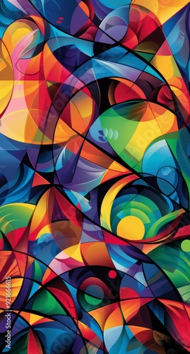 abstract colorful poster event