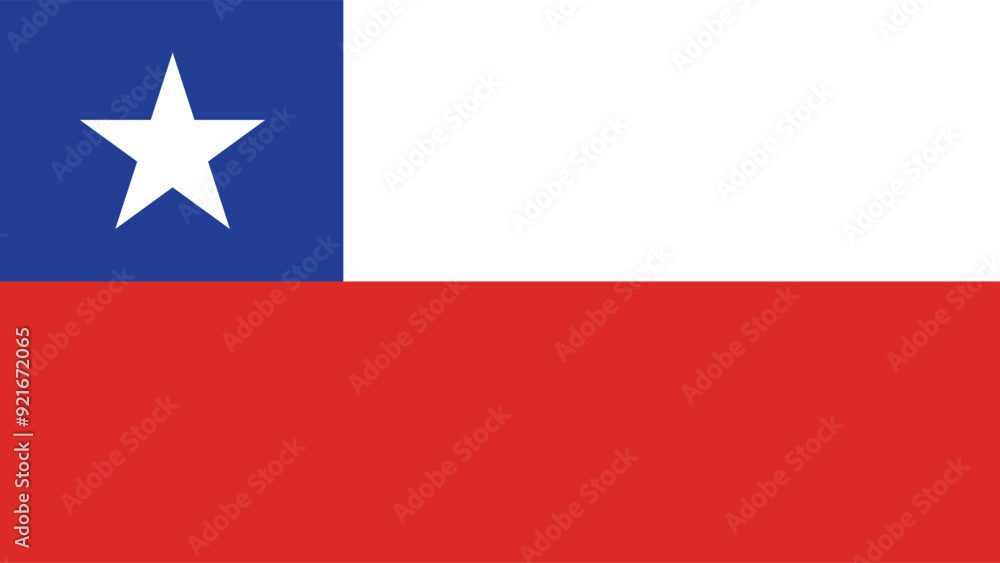 Illustration of Chile national flag Illustration of Chile national flag