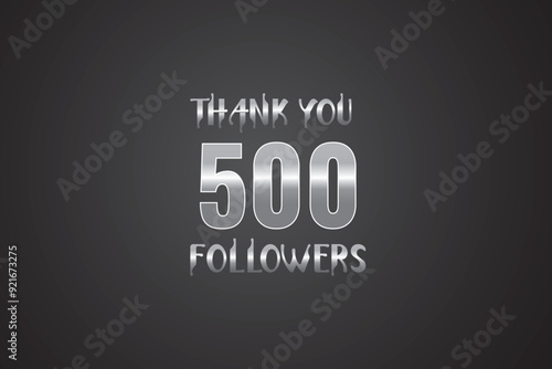 500  followers celebration. Thank you 500 followers congratulation template banner. banner for social 500 friends and followers. celebrate subscribers and followers.
