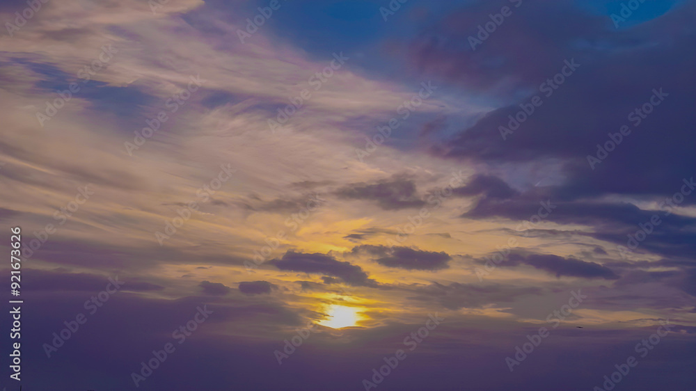 Twilight sky image, wispy clouds at twilight dusk, evening, natural beauty, landscape, scenic, horizon, sunrays stock photo Twilight sky image, wispy clouds at twilight dusk, evening, natural beauty, landscape, scenic, horizon, sunrays stock photo