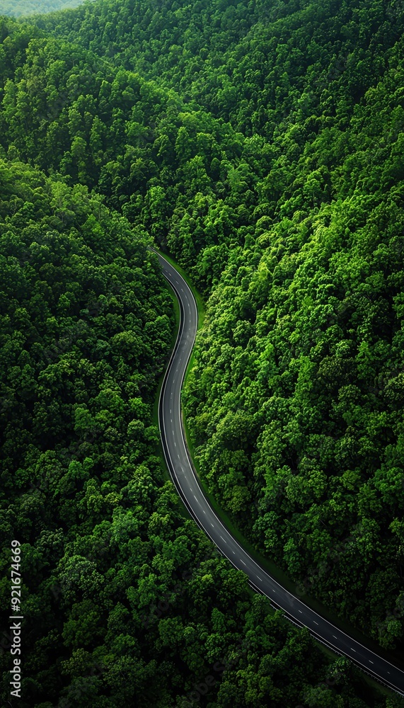 A winding road meanders through lush green hills, showcasing the beauty of nature and inviting exploration. A winding road meanders through lush green hills, showcasing the beauty of nature and inviting exploration.