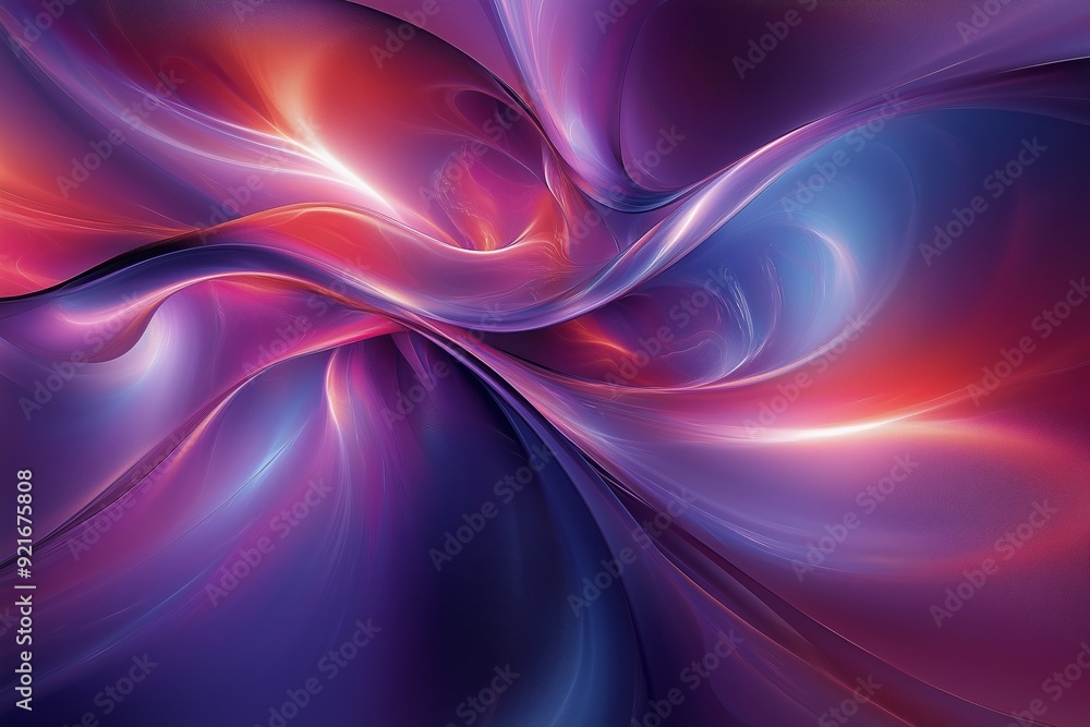 A mesmerizing digital abstract artwork featuring dynamic, flowing waves of energy in a vibrant blend of colors including purples, pinks, and blues. A mesmerizing digital abstract artwork featuring dynamic, flowing waves of energy in a vibrant blend of colors including purples, pinks, and blues.